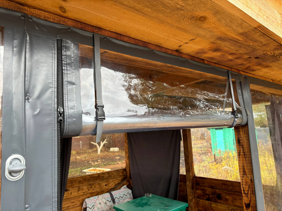 Мягкие окна из ПВХ 500 МКР. (ОКАНТОВКА OXFORD), 1 М2.